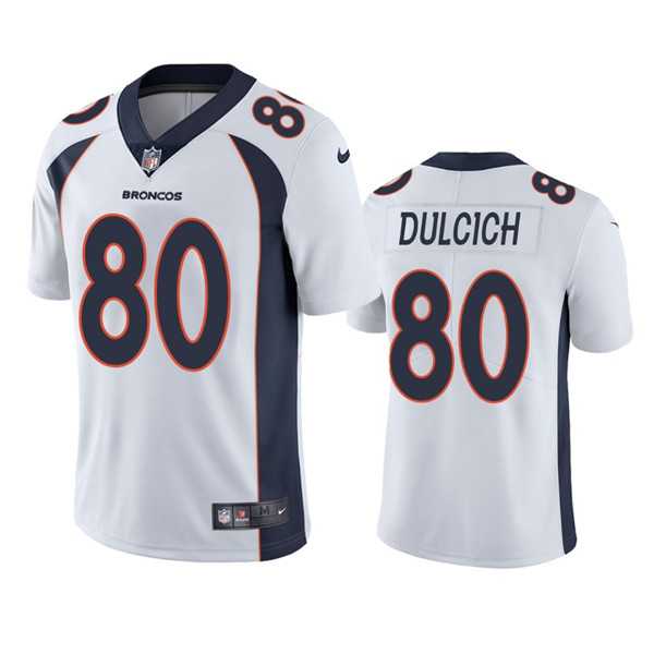 Nike Men & Women & Youth Denver Broncos #80 Greg Dulcich White Vapor Untouchable Stitched Jersey,We sell and wholesale Nike Men & Women & Youth Denver Broncos #80 Greg Dulcich White Vapor Untouchable Stitched Jersey on line form chian!